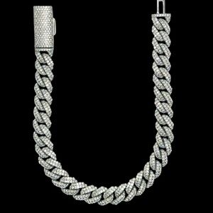 925 Silver, 3.5CTW Moissanite Slim Miami Cuban Bracelet